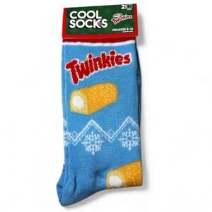 Cool Socks TWINKIES Set of 2 Pairs NWT Blue Foodie Gift 90s